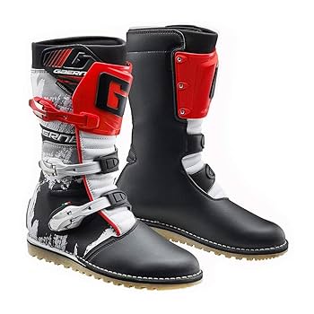 GAERNE バイクブーツ トライアルブーツ オフロードバイク ホワイト/レッド ガエルネの新トライアルブーツBALANCE4登場| バイクブロス