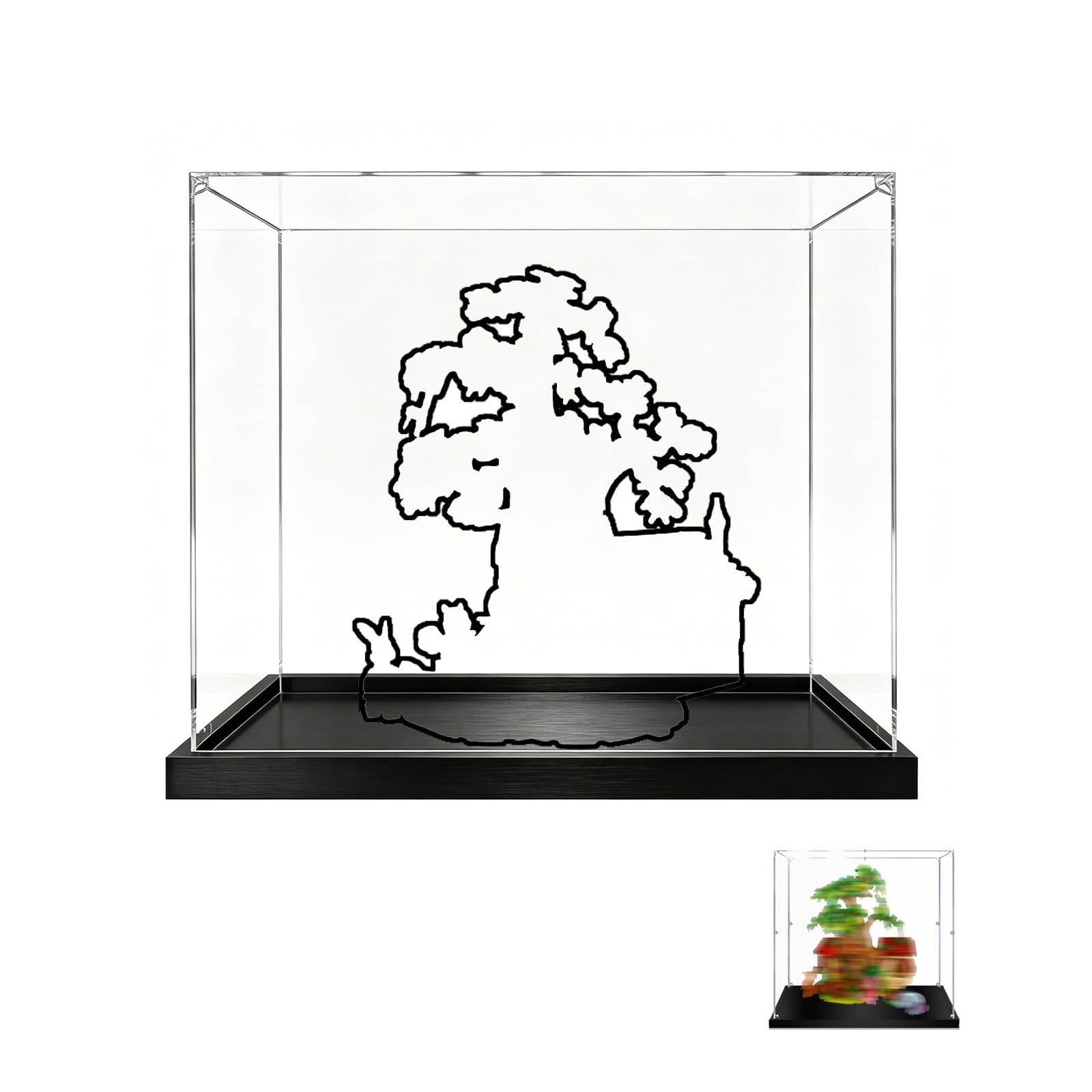 Acrylic Display Case for Lego 21326 Treehouse Model, Dustproof Clear Storage Box, UV Protection Display Box Compatible with 21326 (Model Not Included) (3mm)