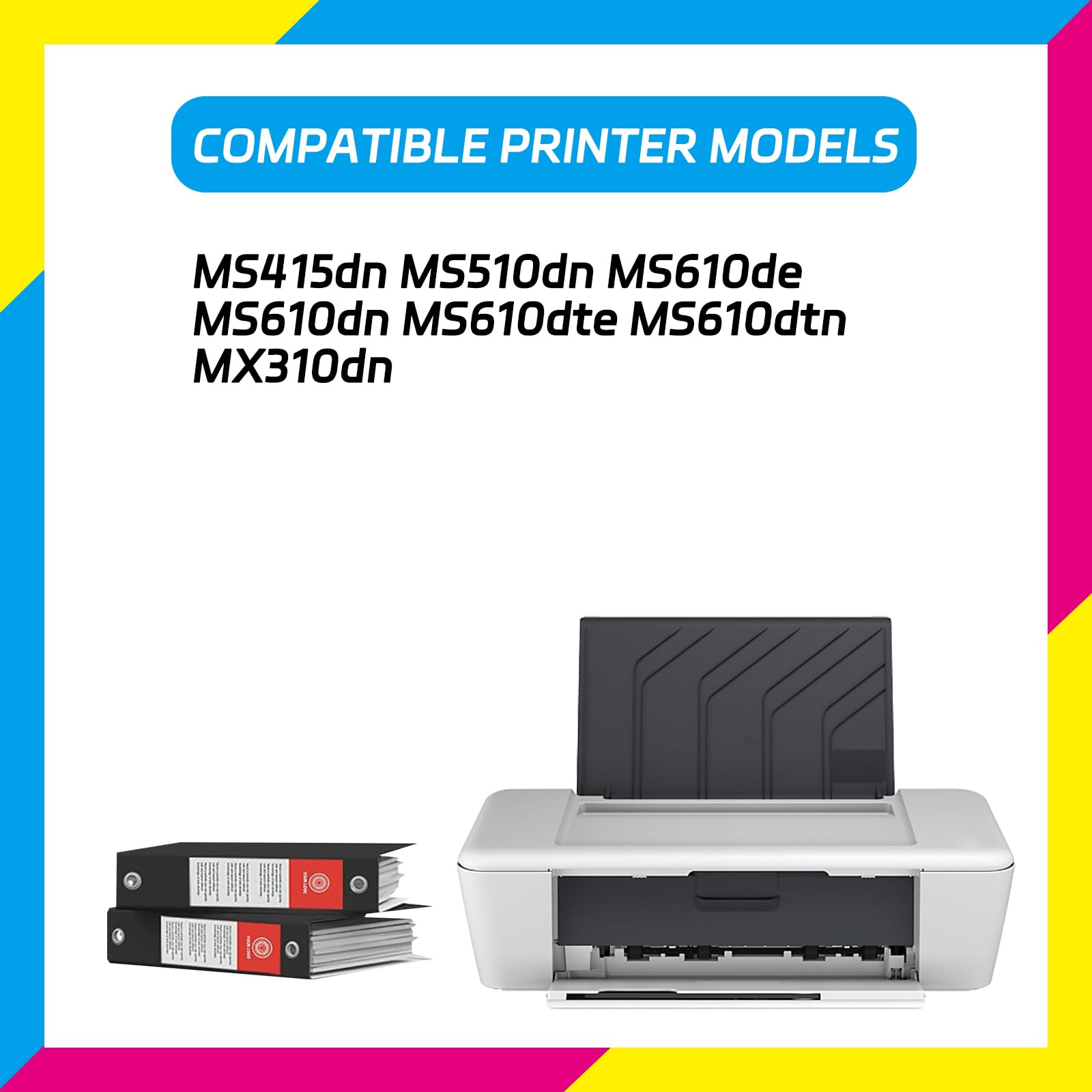 40X8023(110V) Fuser Unit Compatible for Xerox MS415dn MS510dn MS610de MS610dn MS610dte MS610dtn MX310dn Printers, High Yield 470000 Pages, with Chip High-Definition Printing (1 Set)
