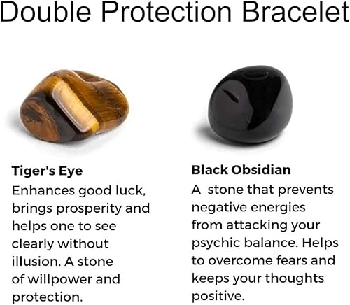 Miniatura 4 de Initial Bracelets for Men Letter Link Handmade 8mm Natural Black Onyx Tiger Eye Stone Beads Braided Rope Meaningful Bracelet Father's Day Gift