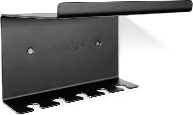 Wall Mounted Toothbrush Holder with Shelf, 304 Stainless Steel 3M Self-Adhesive, Toothbrush Storage Organizer Stand Rack for 5 Toothbrushes, Toothpaste, Mobile Phone, Facial Cleanser (Black)