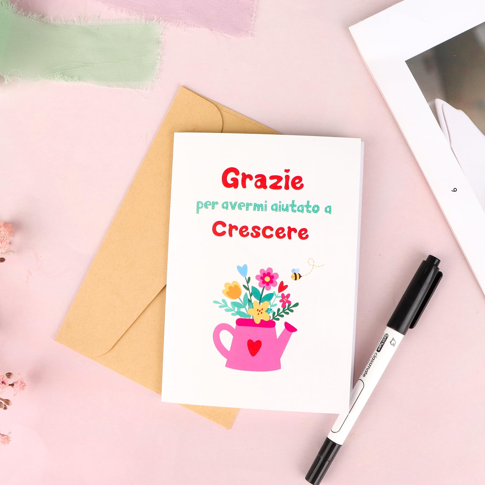 Gezxin Regali di ringraziamento per insegnanti per donne e uomini - Biglietti di apprezzamento per insegnanti personalizzati per uomo e donna, idea regalo unica per insegnante preferita, Natale, San
