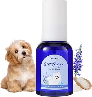 Perfume para perros – Fragancia de sal marina y salvia, perfume fresco en aerosol para perros y gatos, desodorizante contra olores, ligero y no adhesivo, cuidado de perros, 70 ml