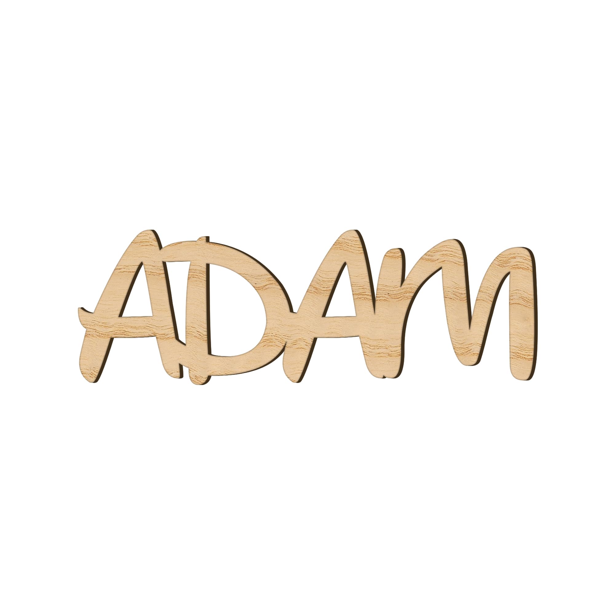 Any Name Text Wooden Colour Personalised Mirror Bedroom Nursery Hanging Door Sign Wall Decoration Plaque (Font Style 3, Ash Veneer) โ image 1