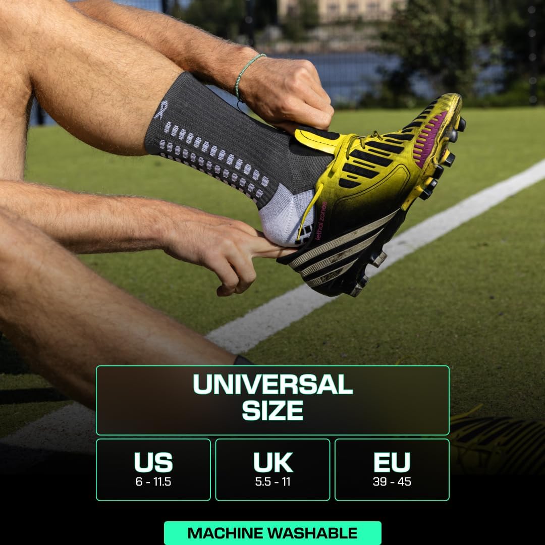 Lux Dual Grip Socks - Soccer Grip Socks for Men and Women. GripArray Performance & Comfort - Image 5