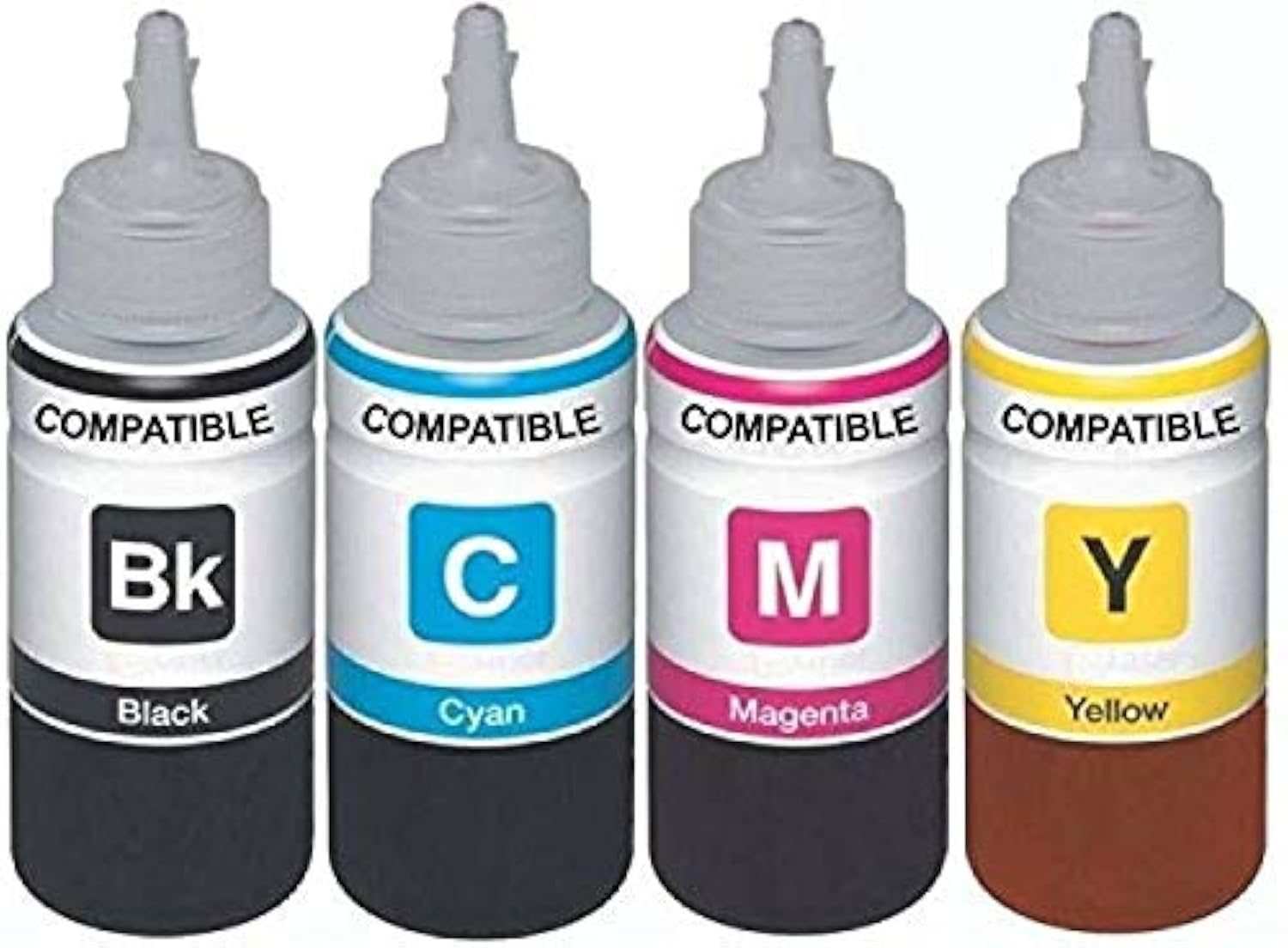 Kataria Refill Ink for Epson L565 Multi Function Inkjet Printer -70Ml Multi Color Ink (Black, Magenta, Cyan, Yellow), Standard (INKSETCYMB18)
