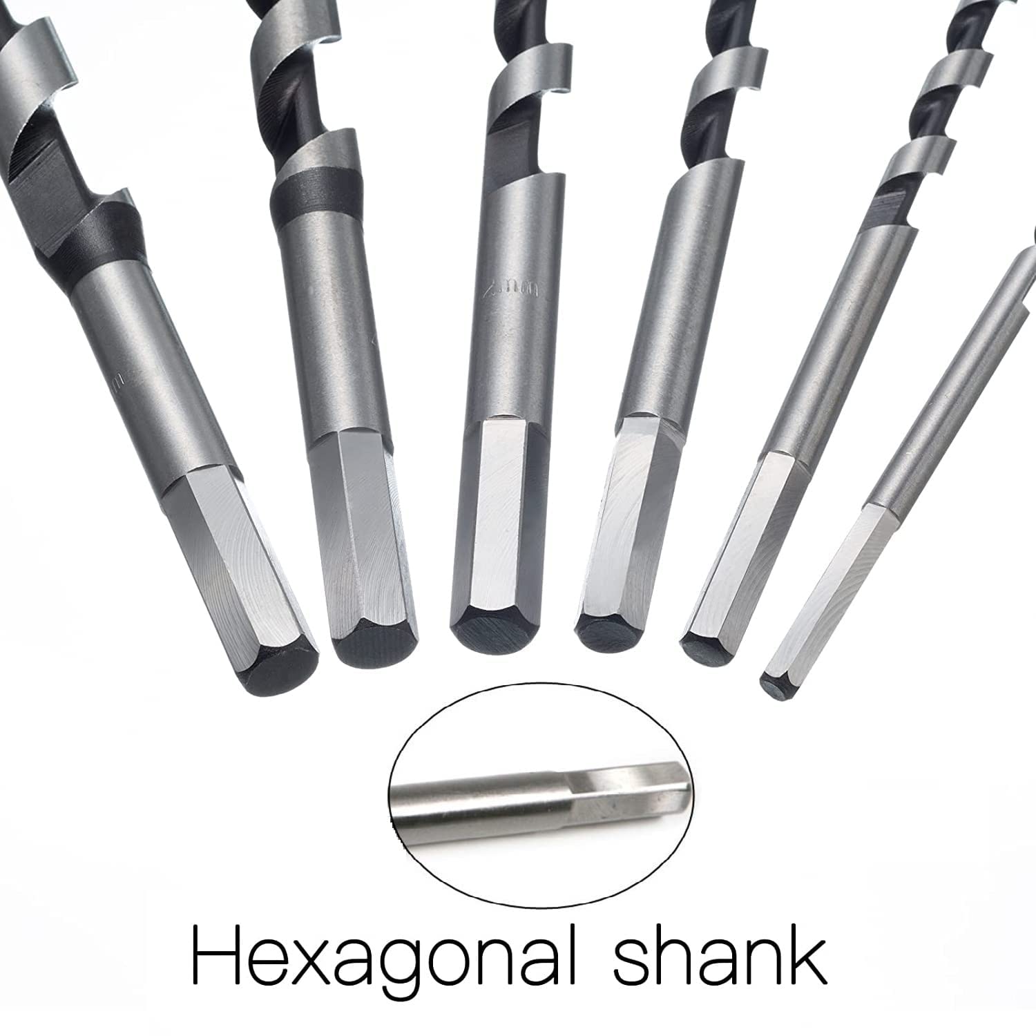 Long Auger Drill Bit Set 6 PCS Multi-Size Carbon Steel For Wood