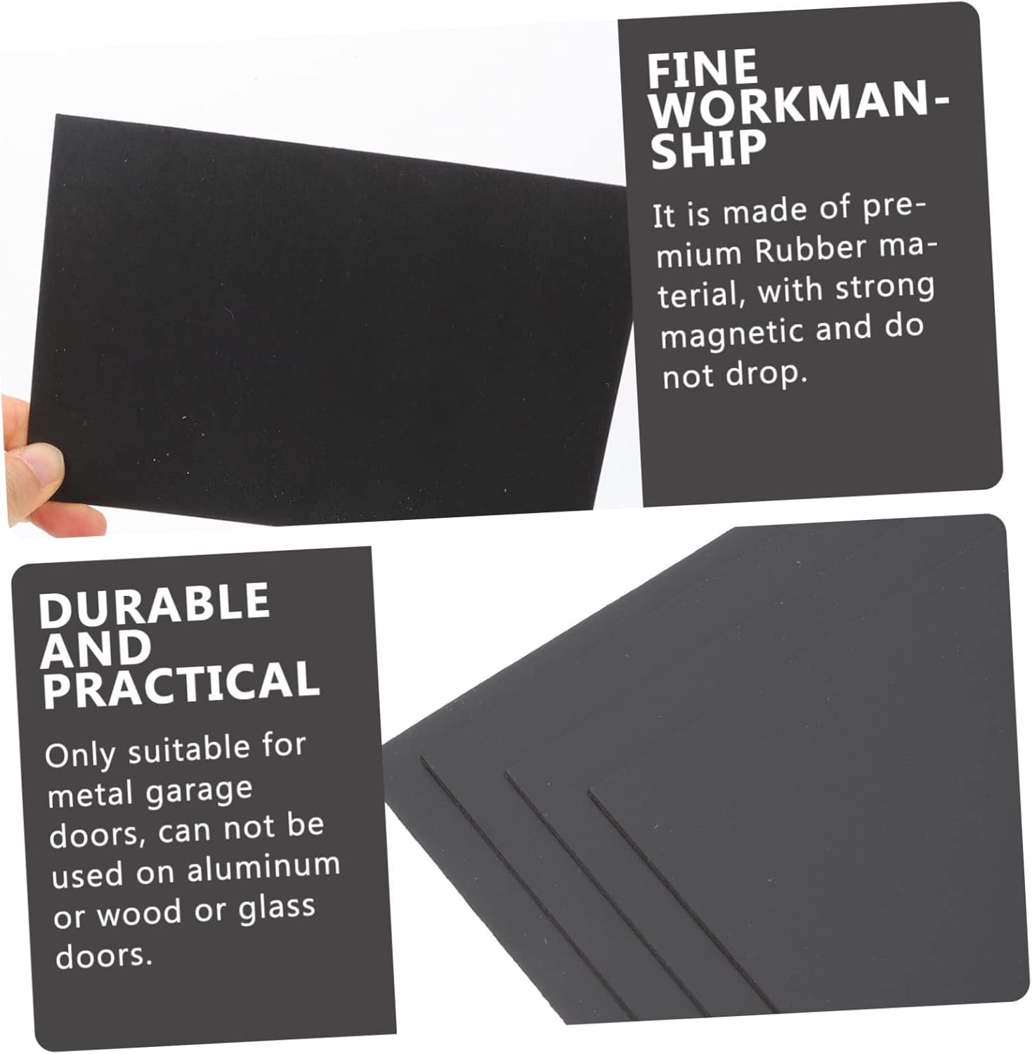 Vaguelly 32Pcs Faux Magnetic Window Decals Kit for Garage to Install Weather Resistant Material Design for Enhanced