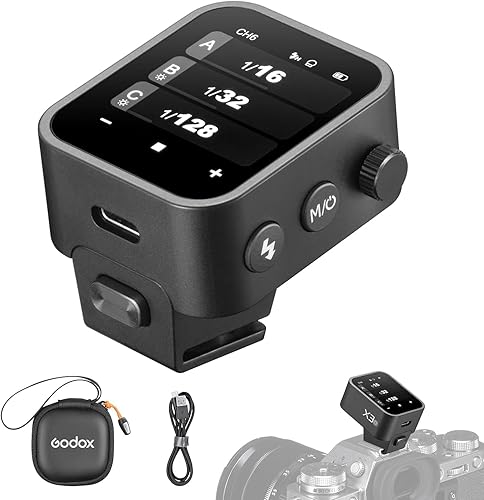 Miniatura 10 de Disparador de flash Godox X3 X3-C para Canon, pantalla OLED de alta definición, función HSS TTL TCM de 1/8000 s, transmisor de carga USB-C