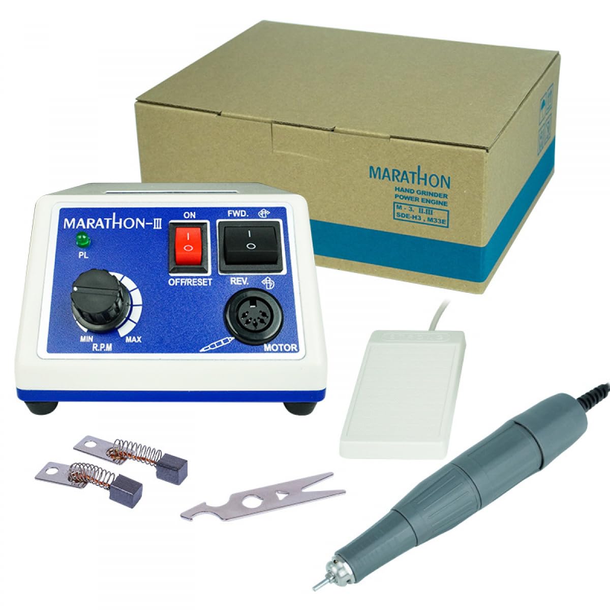 Potente Micromotore Elettrico per Lucidatura e Macinazione - 0-35000 Giri/Minuto, Punta da 2,35 mm, Ideale per Gioielli, Laboratorio, Ceramica e Silicone