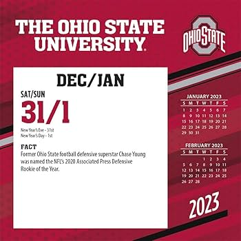 Amazon.com: TURNER SPORTS Ohio State Buckeyes 2023 Box Calendar  (23998053017) : Office Products