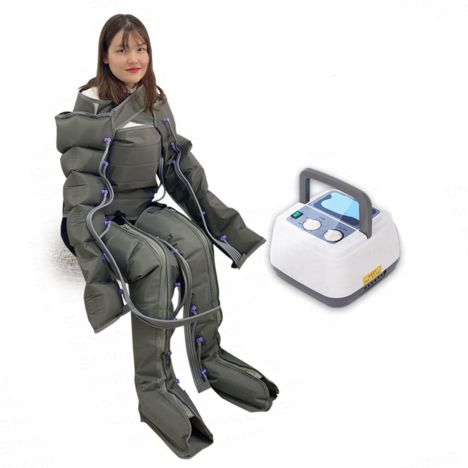 Botas de recuperación con masajeador de compresión de aire para piernas, cintura y brazos, relajación muscular, presoterapia de cuerpo completo, rehabilitación y fisioterapia (6 cavidades estánda