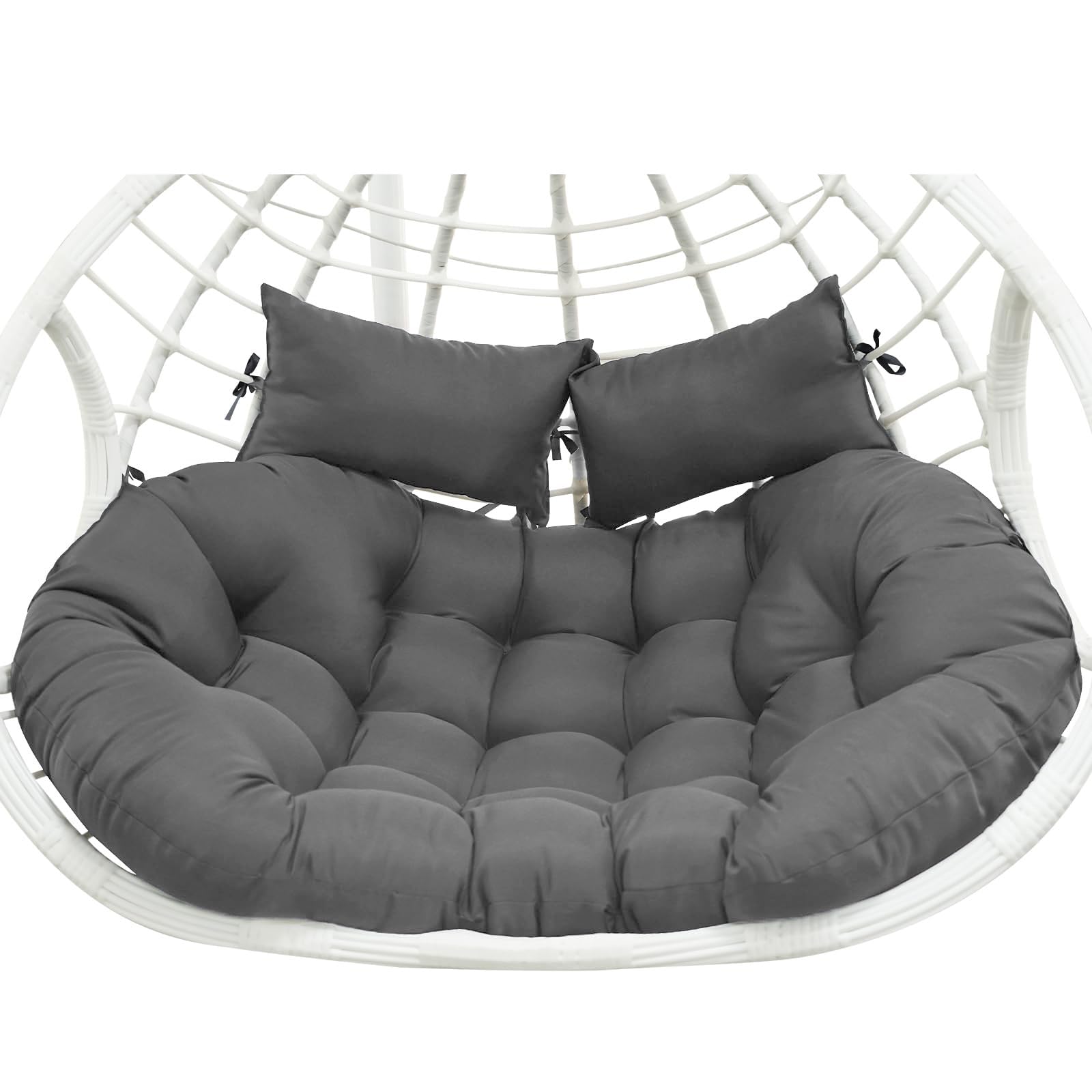 lihtsofty Double Egg Chair Cushion Replacement 55x35in -Thickened Waterproof Removable Double Hanging Egg Chair Cushions, Swing Chair Cushion, Outdoor