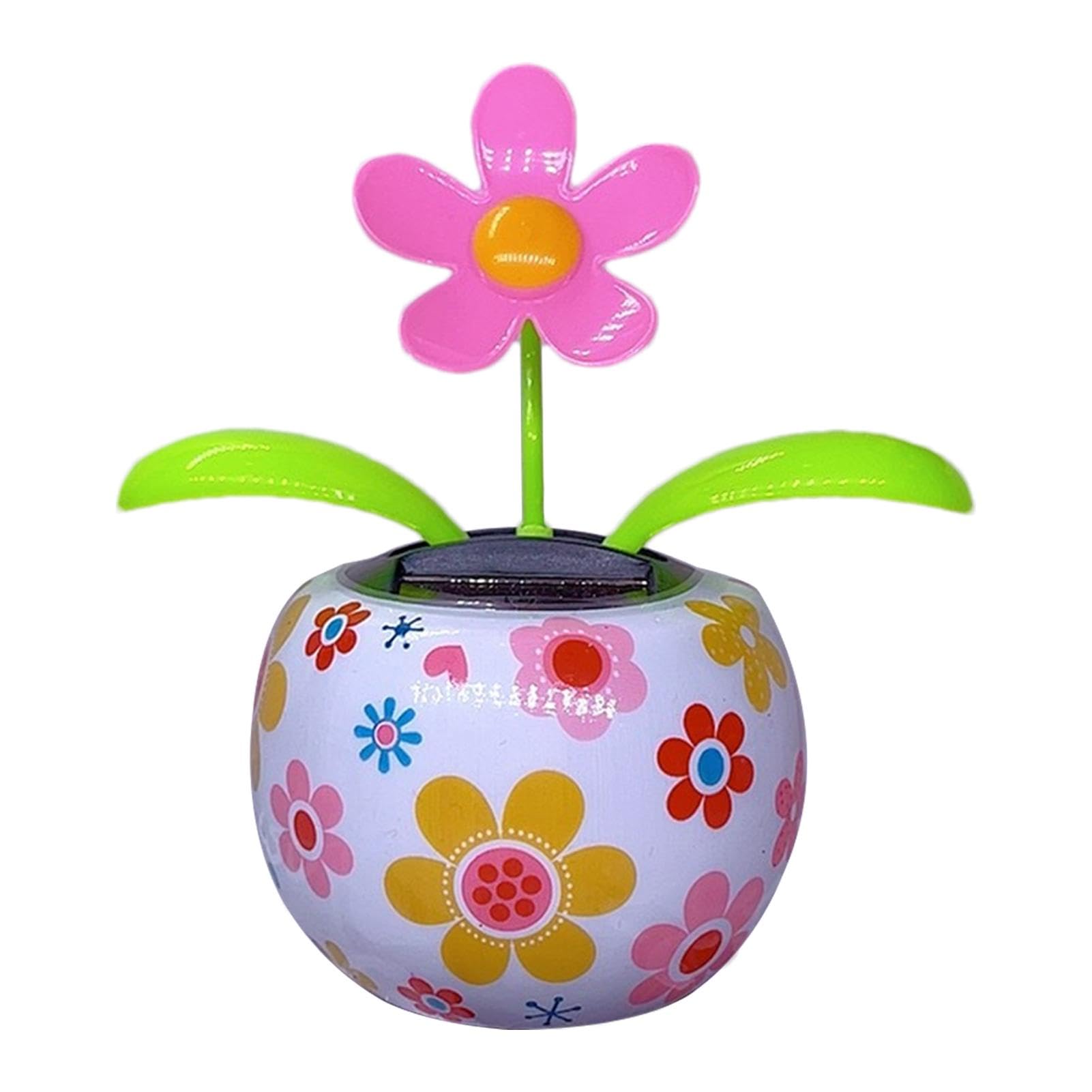 Flor de Baile con energía Solar, Novedad Adorno de Flor de Baile Solar, Cabeza temblorosa, Juguetes solares de Baile, de Bailarina Animada oscilante para decoración de Escritorio de
