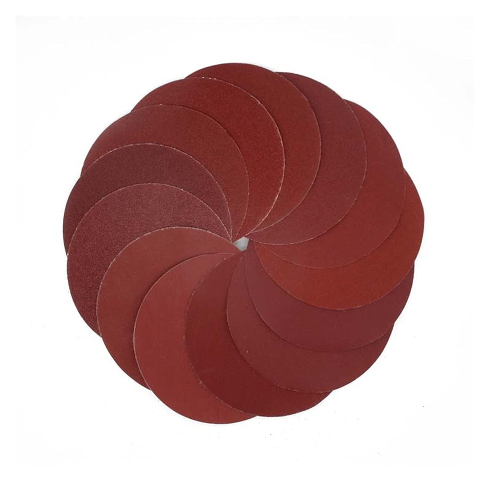 Papel de lija de lijadora 50 unids 5 pulgadas de 125 mm Papel de lija rojo para aranceles de arcos y bucles de 60 a 2000 granos (Grit : 60)