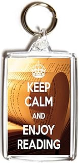 Keep Calm and Enjoy Reading - Double Sided Large Keyring