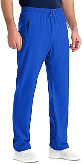 clothin Mens Workout Athletic Pants Elastic-Waist Drawstring Pants for Sport Exercise Travel,Quick-Dry,Stretchy