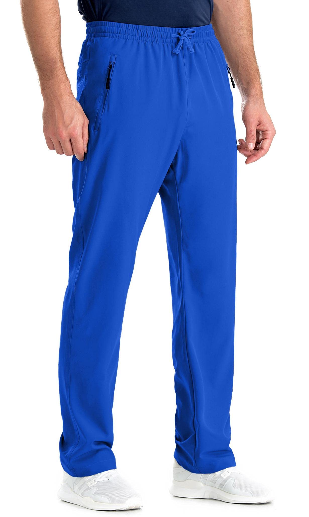 clothin Mens Workout Athletic Pants Elastic-Waist Drawstring Pants for Sport Exercise Travel,Quick-Dry,Stretchy