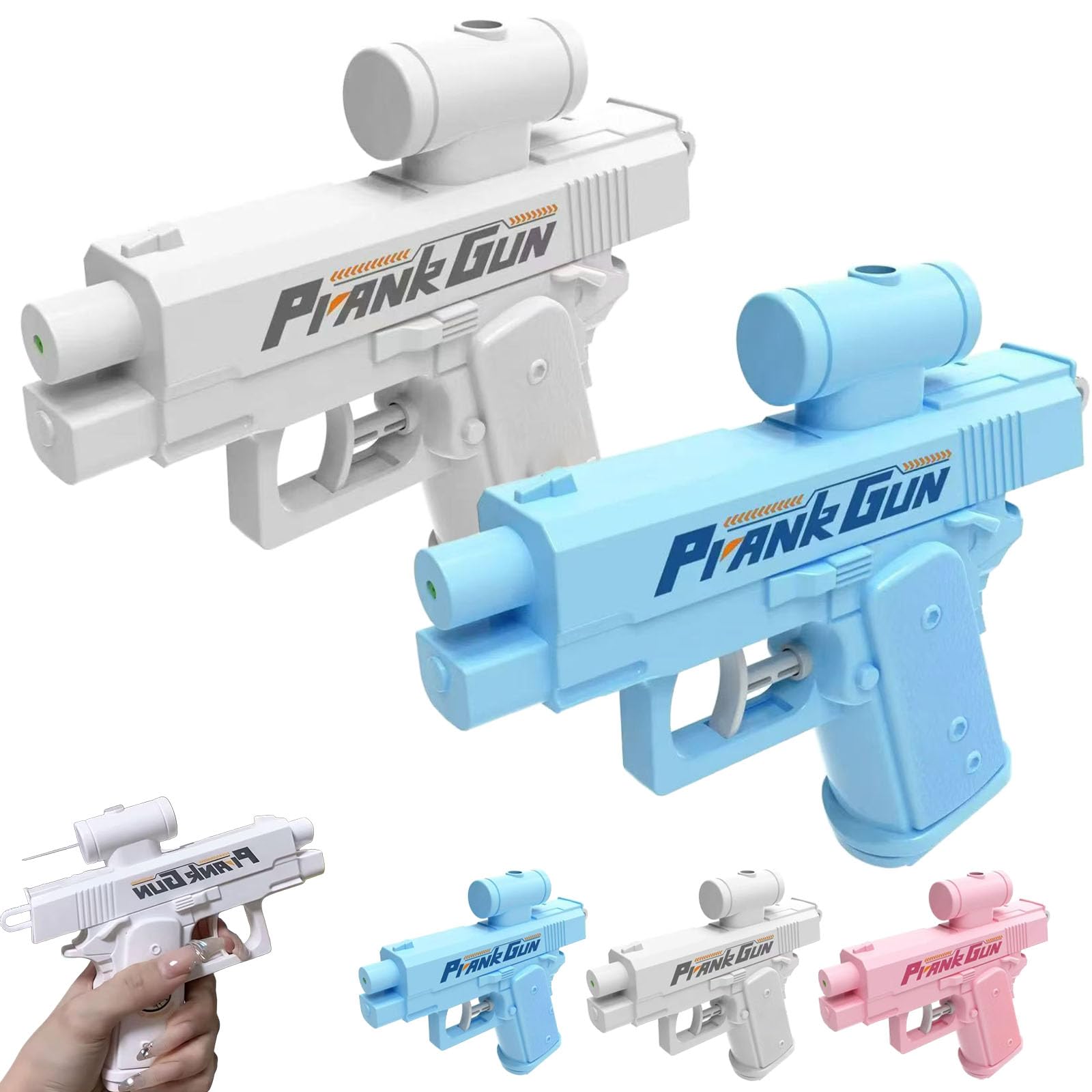 Prank Water Gun, Water Gun Pistol, Compulsive Two Way Water Guns, Reverse Water Spray Squirter Toys, Ideal Novelty Gifts for Friend Classmate Family (2Pcs-B) — image 1