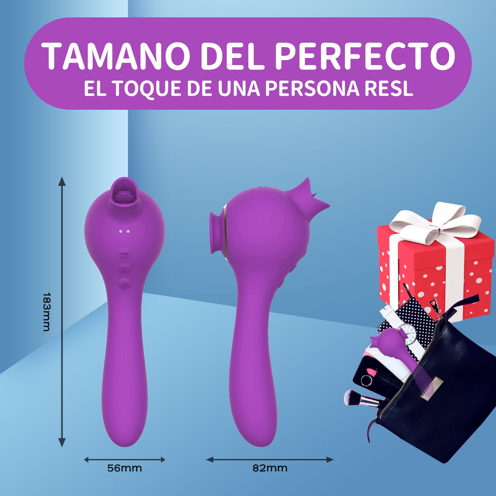 3 en 1 eléctrico Sùcciønadør Clîťoris Müjèr Original masajeador，10 * 10 * 10 Eștîmùlâdőr de Clítőrîs Femènịn,Mùjêr, Vîbràdőrésmüjer Sêxùâl, Vîbrâtorîa Mùjêr (purple3)