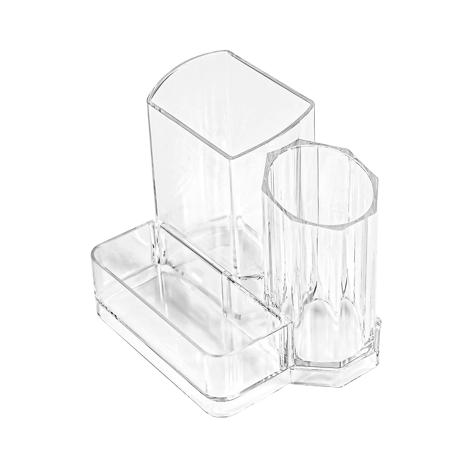 Buxuaaaa Multicolor Cosmetic Organizers Box With Removable Dividers Resistant Clear Makeup Storage Portable Makeup Organizers