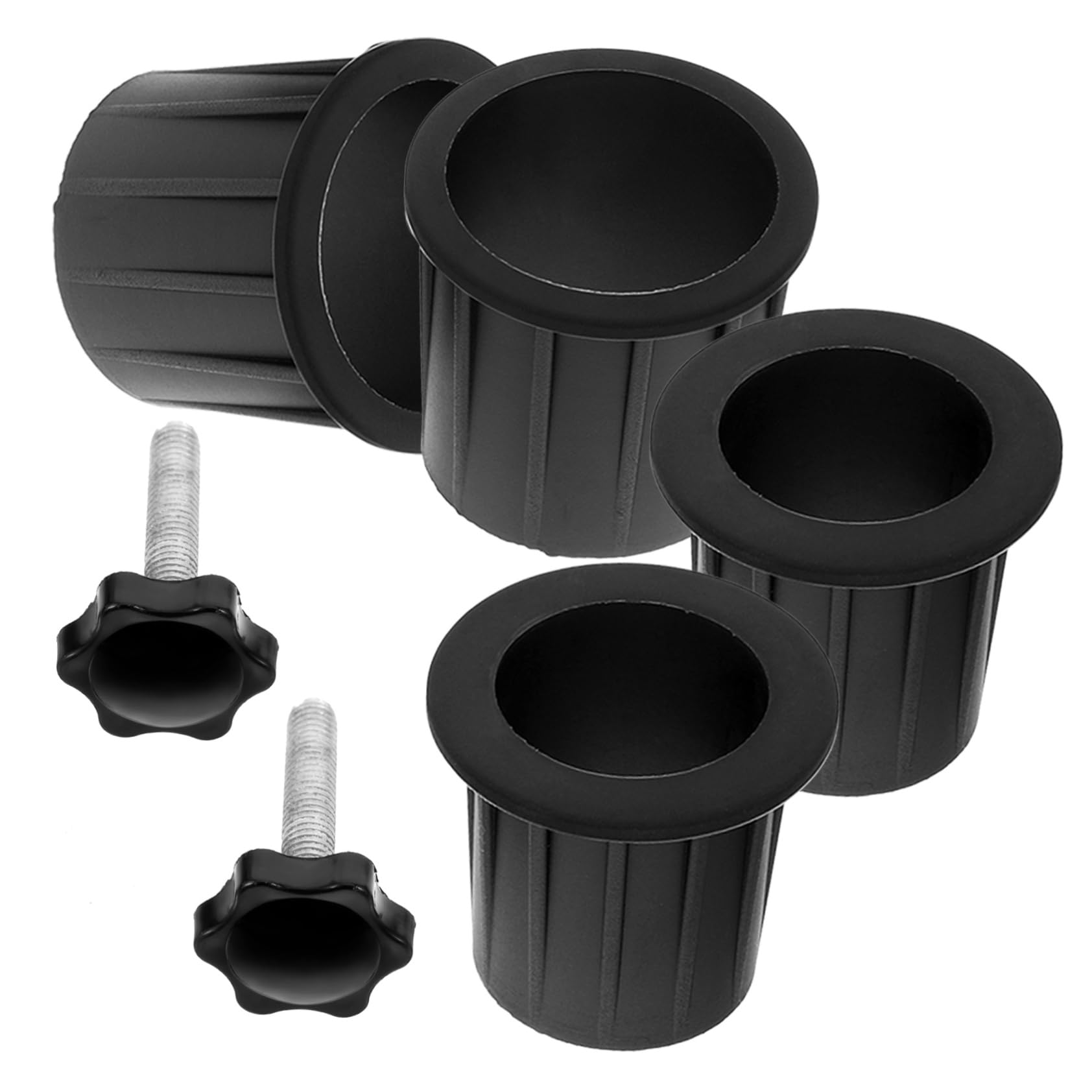 SUPVOX 5 Set Accessori Base ombrellone Base per ombrelloni portaombrellone piovere Ancora Spina dell'ombrello Tappo ad Anello per Foro per ombrellone da Patio Ferro da Stiro Black