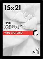 Vista 158 de Americanflat - Marco para cuadro de 16x20 con plexiglás pulido - Marcos anchos para cuadros fabricados en madera de ingeniería para exhibición