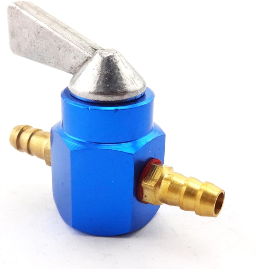 XLJOY Blue 1/4" Inch CNC Tank Fuel Tap Inline Petcock Valve