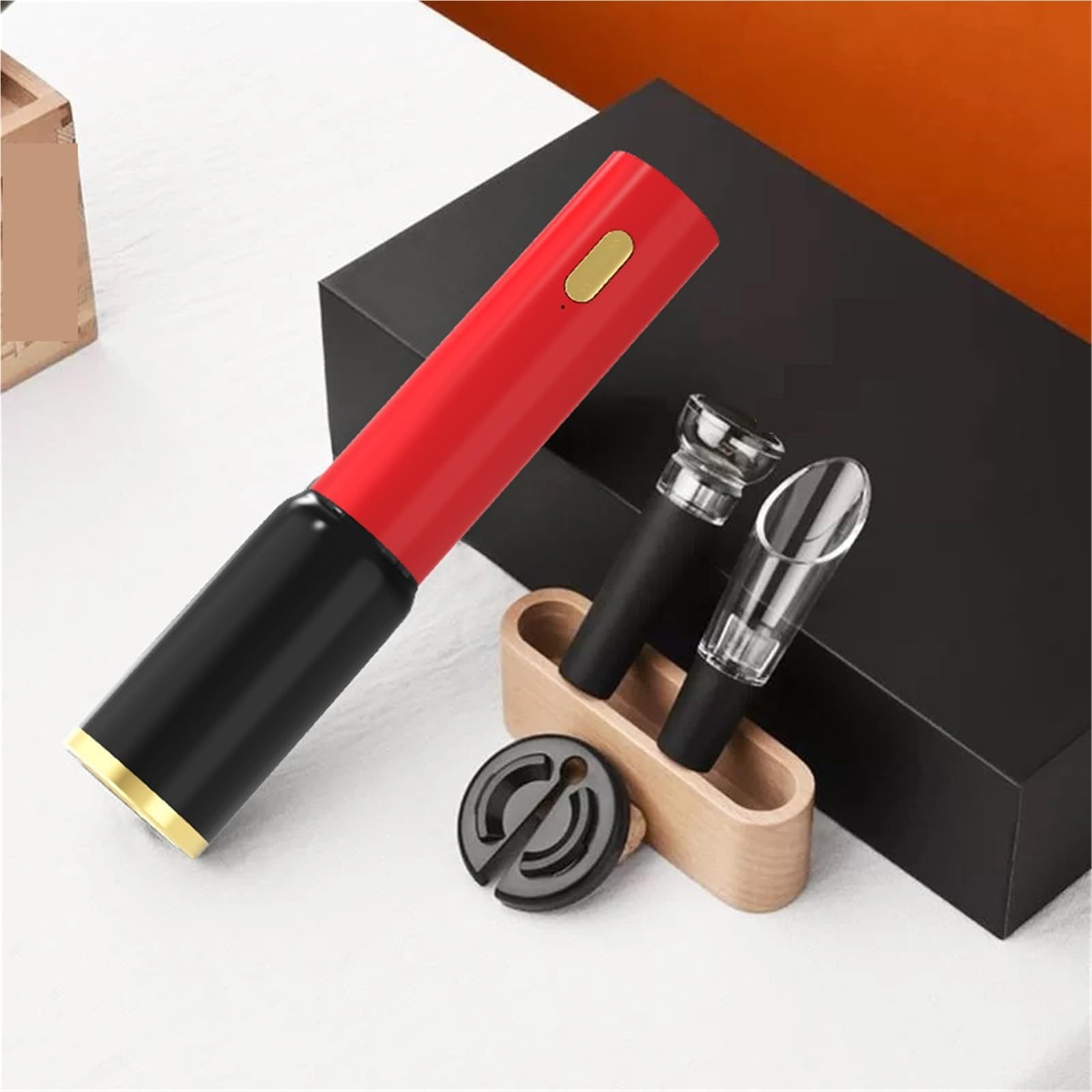 Sacacorchos Abridor De Botellas Vino Eléctrico Automático Y Recargable For Picnics, Restaurantes Fiestas Herramienta Cocina(1 Set)