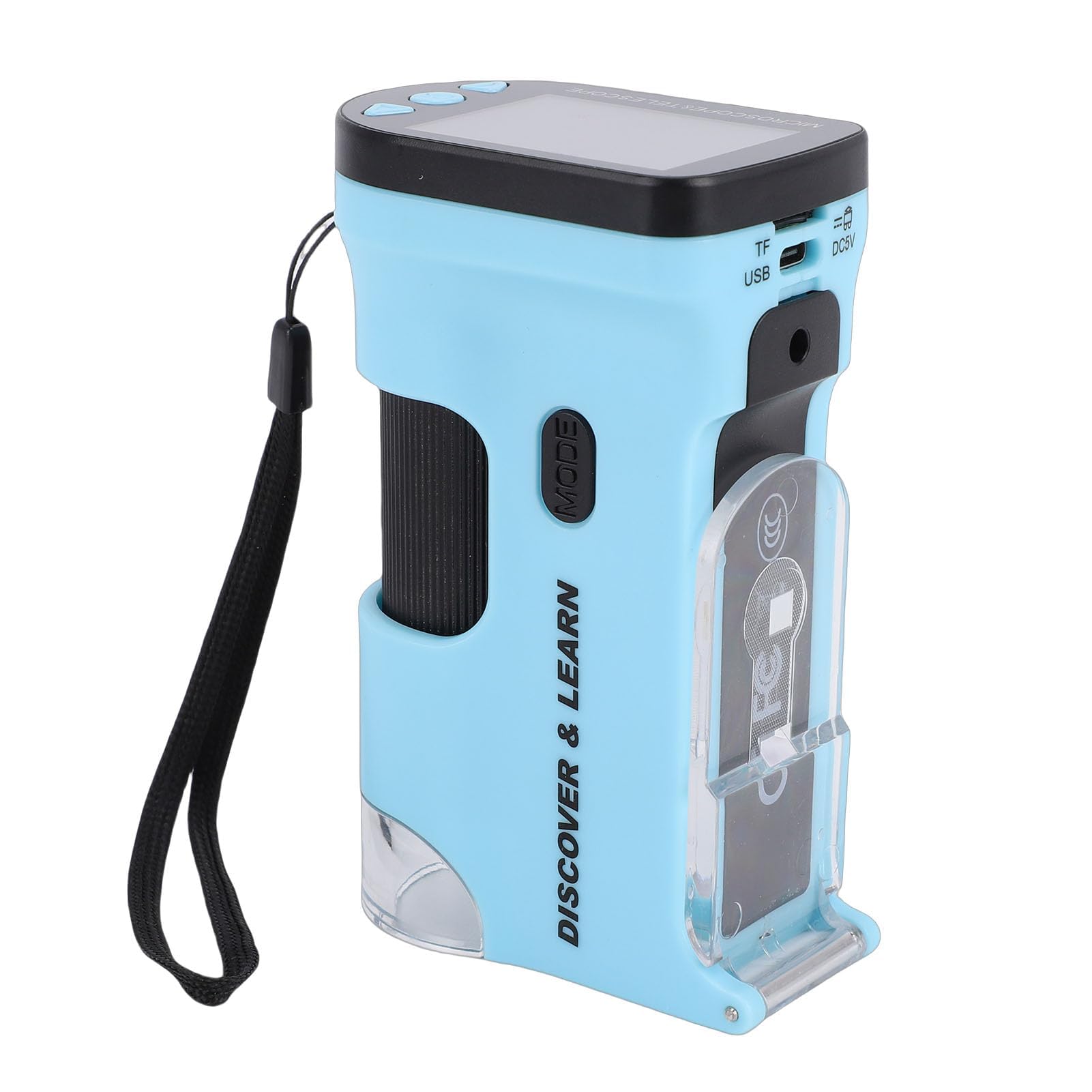 Microscopio de Bolsillo 800X, Mini Microscopio de Mano, Gift Portátil para Niños Estudiantes - Observación Microbiológica en Casa