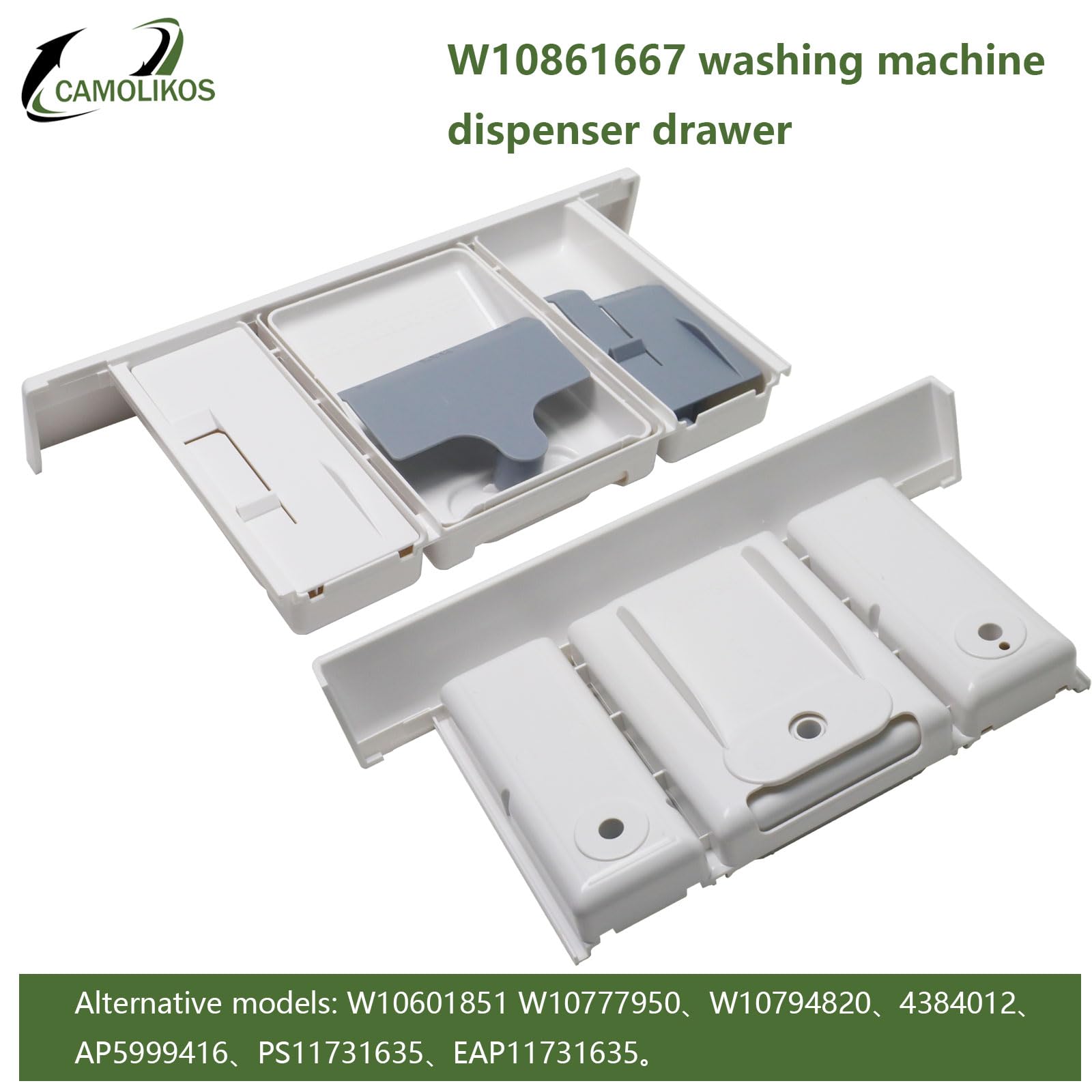 W10861667 Washer Detergent Dispenser Drawer | Genuine Whirlpool OEM In Stock
