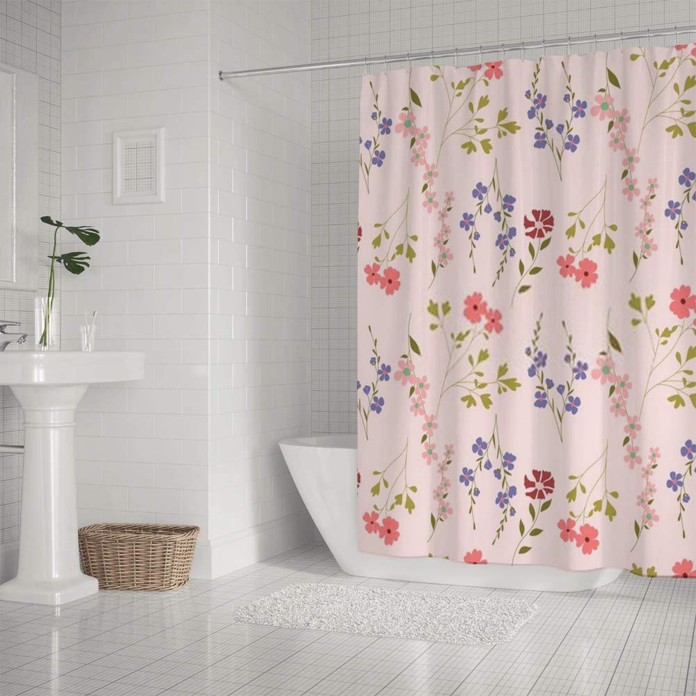 Rideau de douche imperméable pour éviter les éclaboussures motif pastel 3