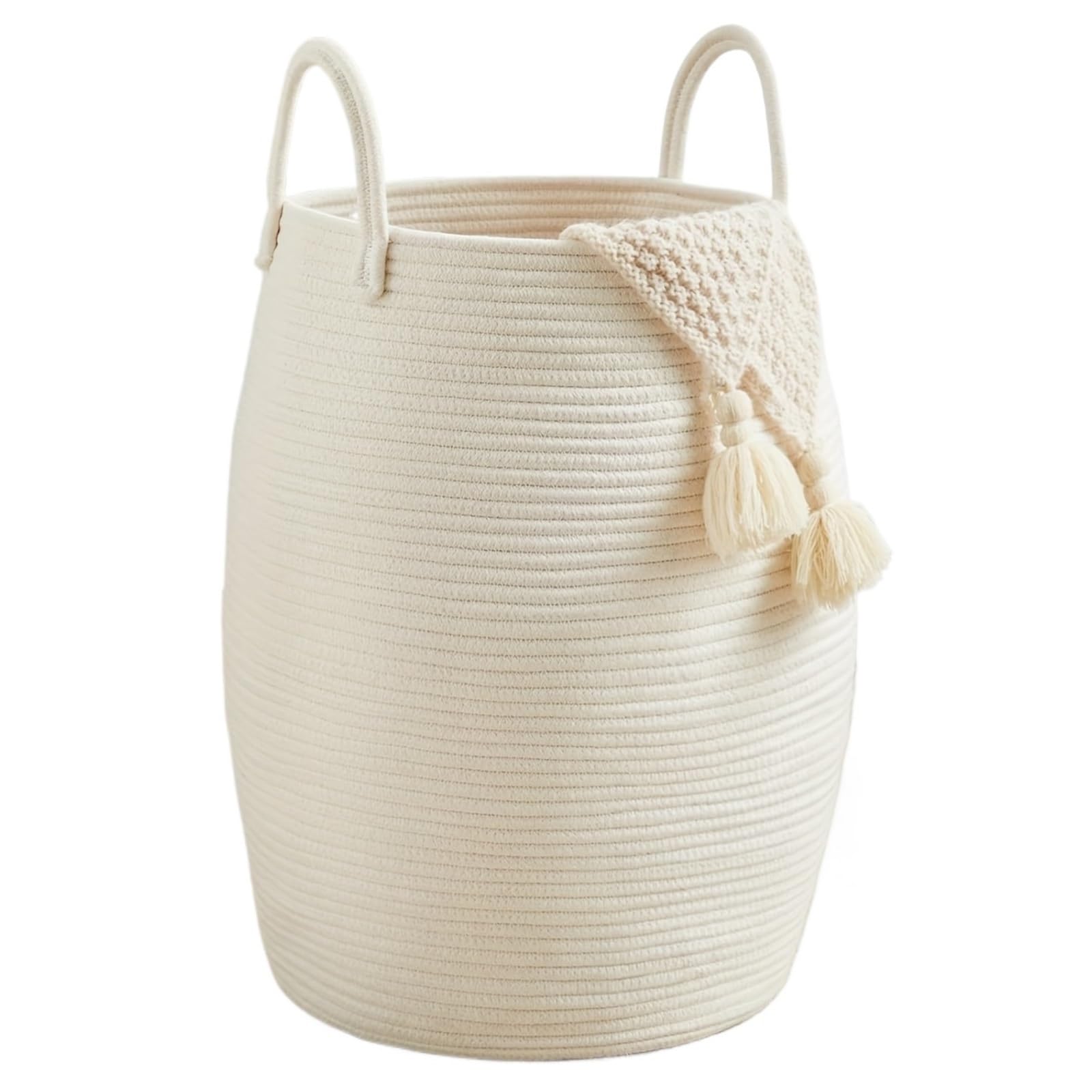 Laundry Hamper Basket Tall Foldable Fabric Storage Bin With Handles For Bedroom(Color2)