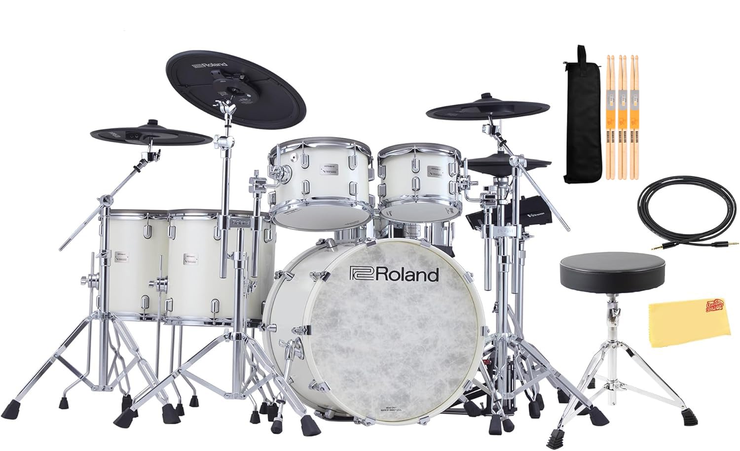 Amazon.com: Roland VAD716-PW V-Drums Acoustic Design Electronic