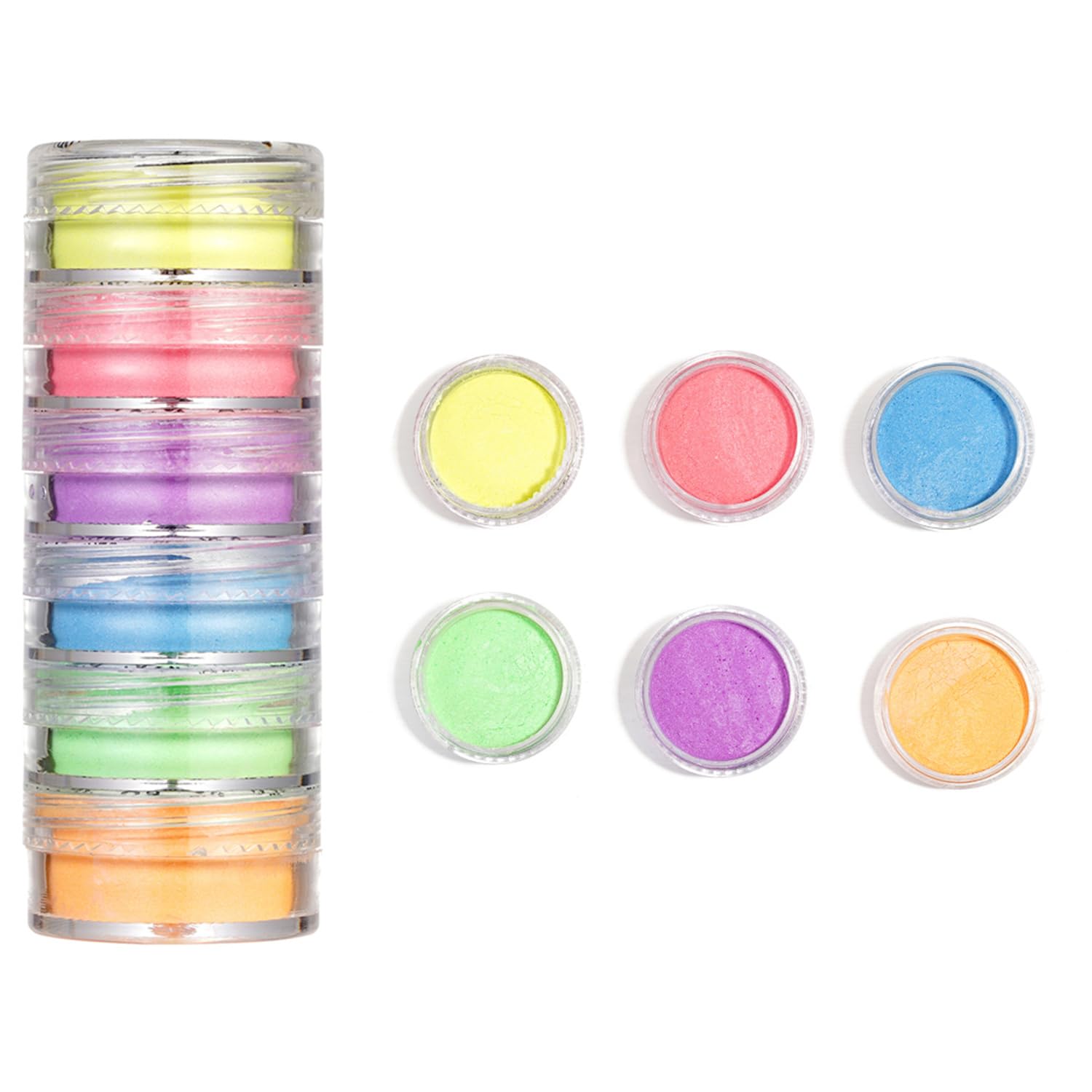 6 Colors Magic Resin Pigment Mirror Rainbow Pearl Powder Colorant Epoxy Resin Glitter for Resin Crafting, Soap Candle Making, Paints and Nail Polish (Set A)