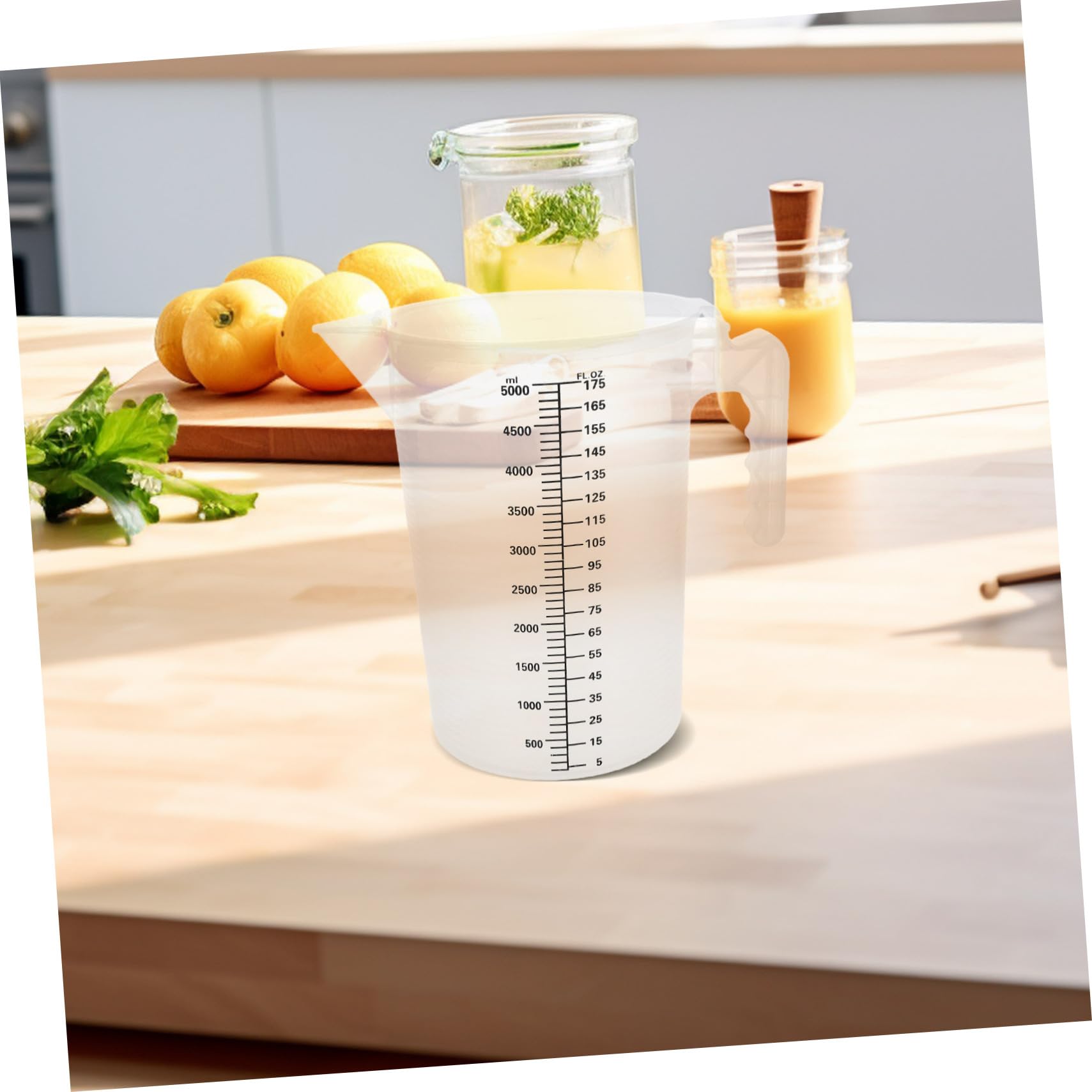 Messbecher mit Deckel aus PP Transparent mit Skala 5 L