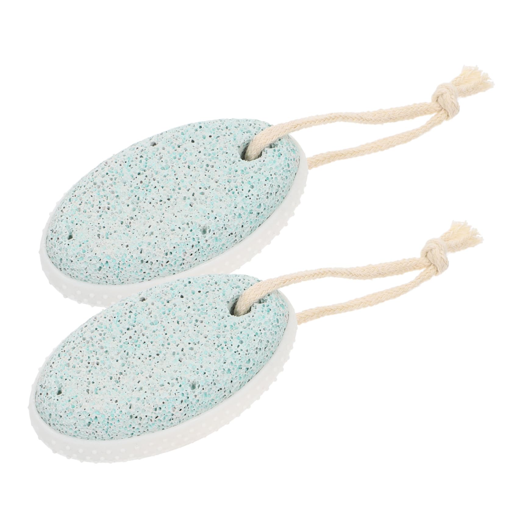 SOESFOUFU 2pcs Oval Pumice Stone Foot Grinder for Pedicure Foot Care Trimmer Natural Stone Dead Skin Remover for Women Men Elderly Portable File