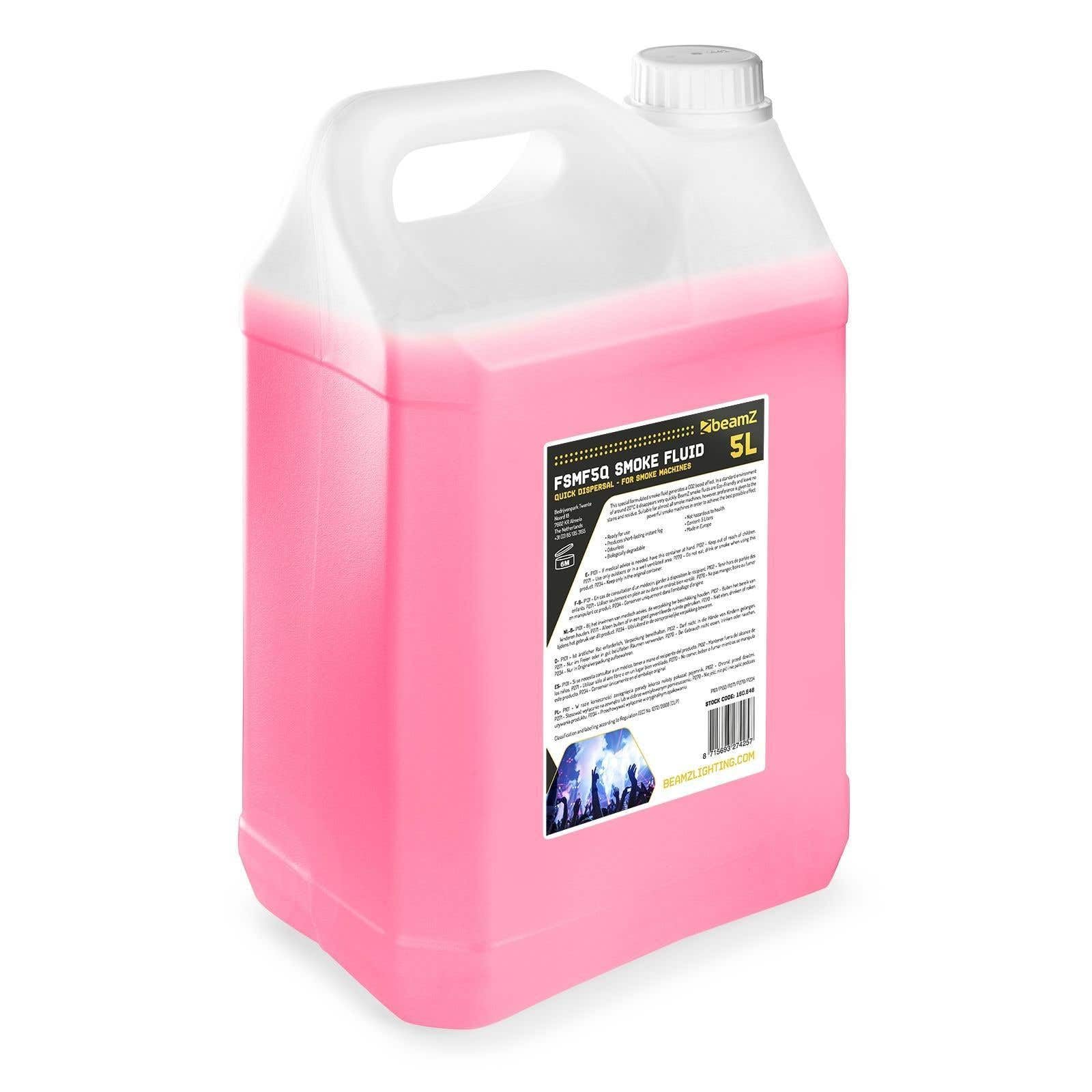 beamZ Liquido per Nebbia 5L Effetto CO2 Dispersione Rapida rosa
