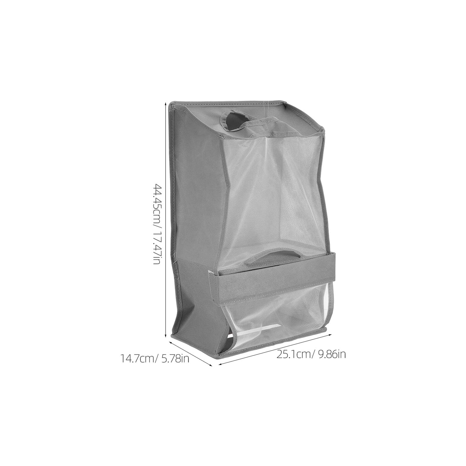 Dispensador de Bolsas de Basura para Montaje en Pared, Caja Organizadora Gris Transparente, Soporte Compacto para Bolsas de Supermercado Reutilizables, Adecuado para Cocina,