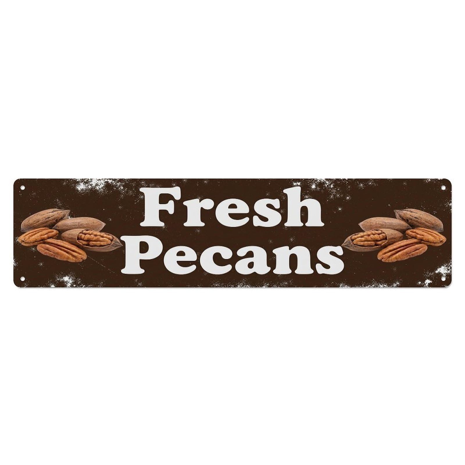 Vintage Fresh Pecans Rustic Kitchen Fruit Metal Tin Sign