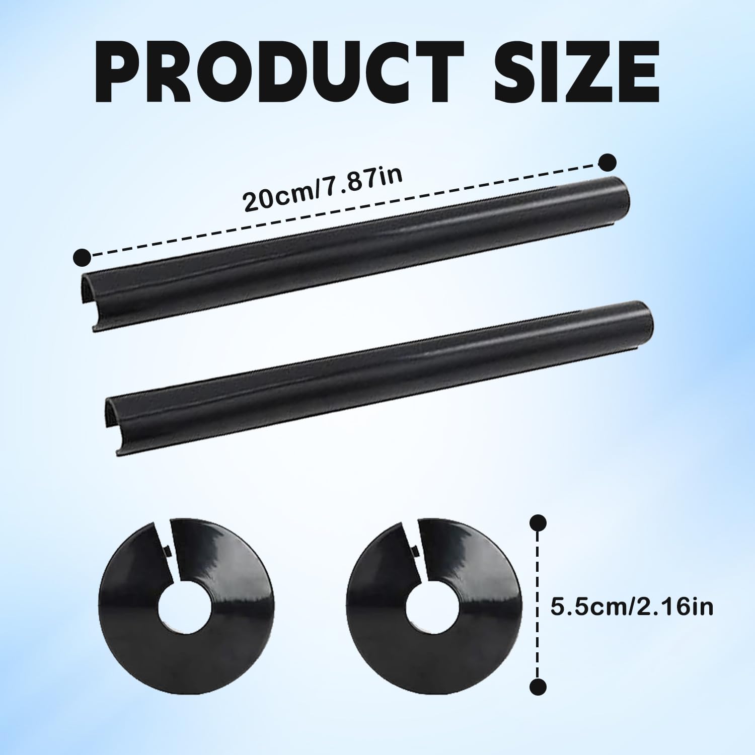 2 Pack Radiator Pipe Covers & Collars - Image 2