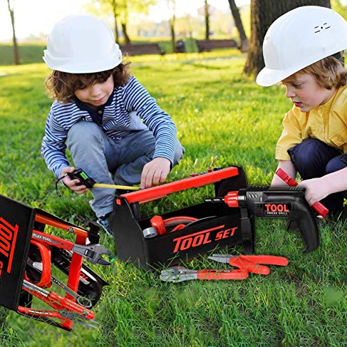 image for Playkidz Tool Box for Kids 22-Piece Boys & Girls Construction Toy Play