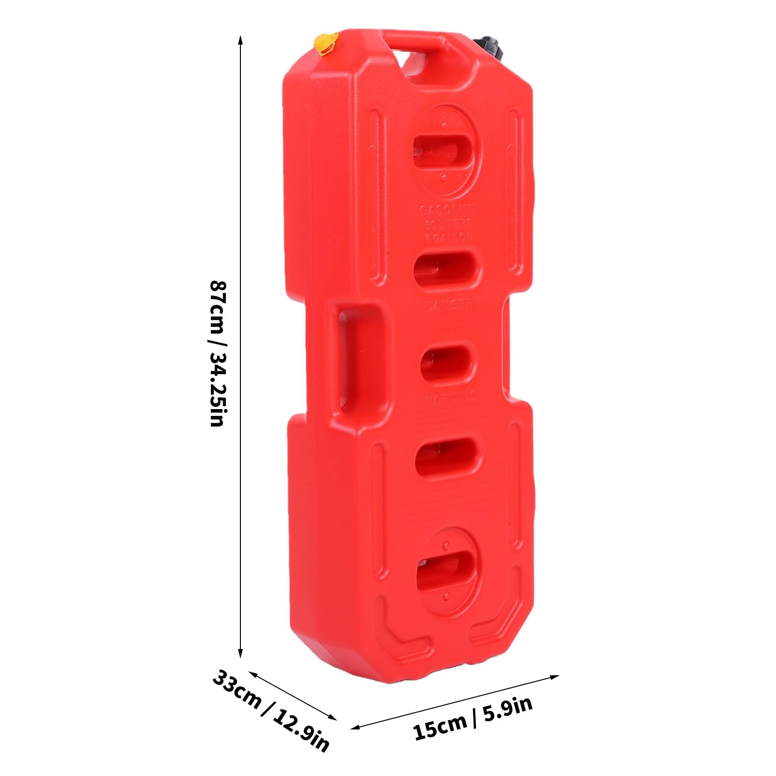 Fafeicy Lata de Gasolina 8 Galones Antiestática Bloqueable Rojo