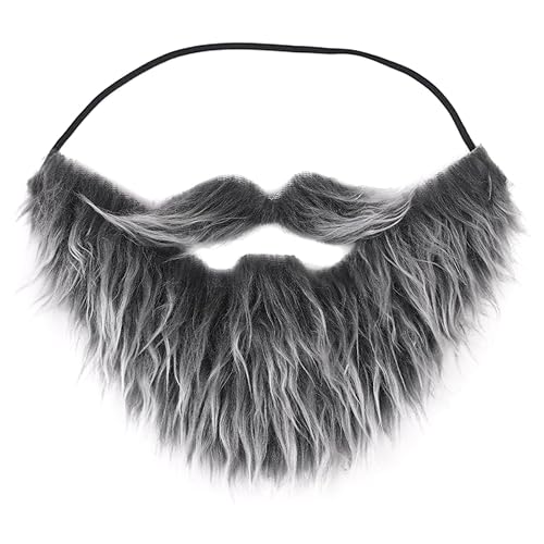 Honcloud Fake Beard with Adjustable Realistic Facial Hair Fits Costume