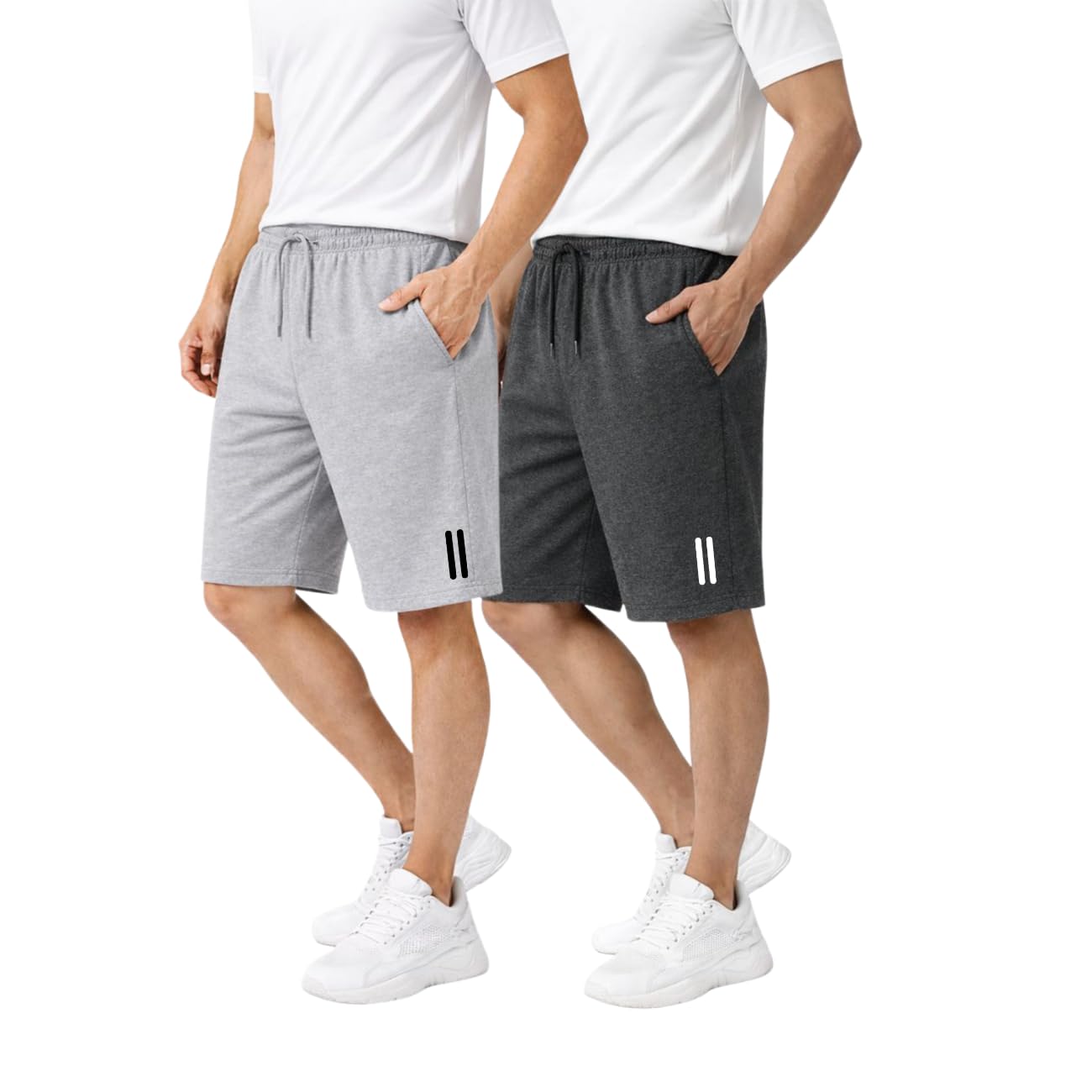 kart black Plus Sizes Men's Cotton Knee Length Shorts (M,L,XL,XXL,3XL,4XL,5XL) | Casual and Night Wear Mens Shorts (Pack of 2)-picture-13
