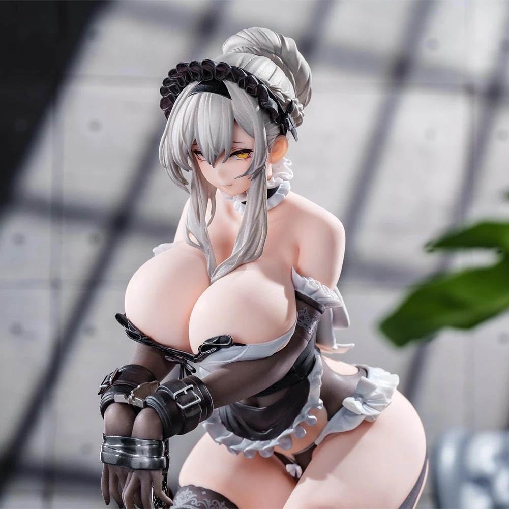 Hermosa figura de ilustración de niña, figura de criada de anime