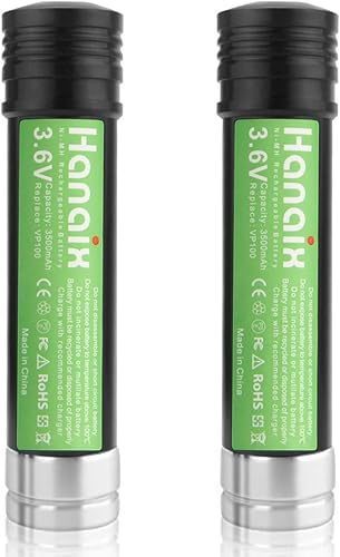 Paquete de 2 baterías de repuesto Ni-Mh de 3.6 V 3500 mAh para Black & Decker Versapak Gold VP100 VP100C VP105 VP105C VP110 VP110C VP130 VP142 VP143