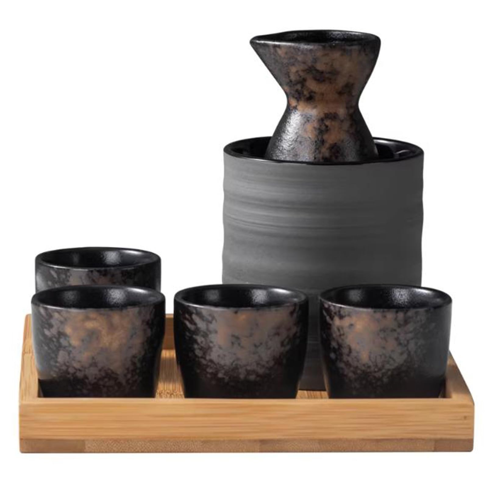 Juego de sake japonés con tazas, el regalo tradicional ideal para amantes del té