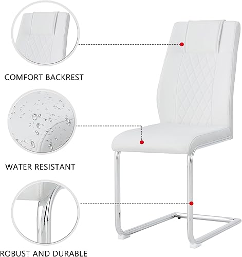 Miniatura 7 de Juego de 6 sillas de mesa de comedor para 6, juego de 6, moderno juego de comedor con mesa de comedor de mármol de 63 pulgadas, sillas tapizadas de
