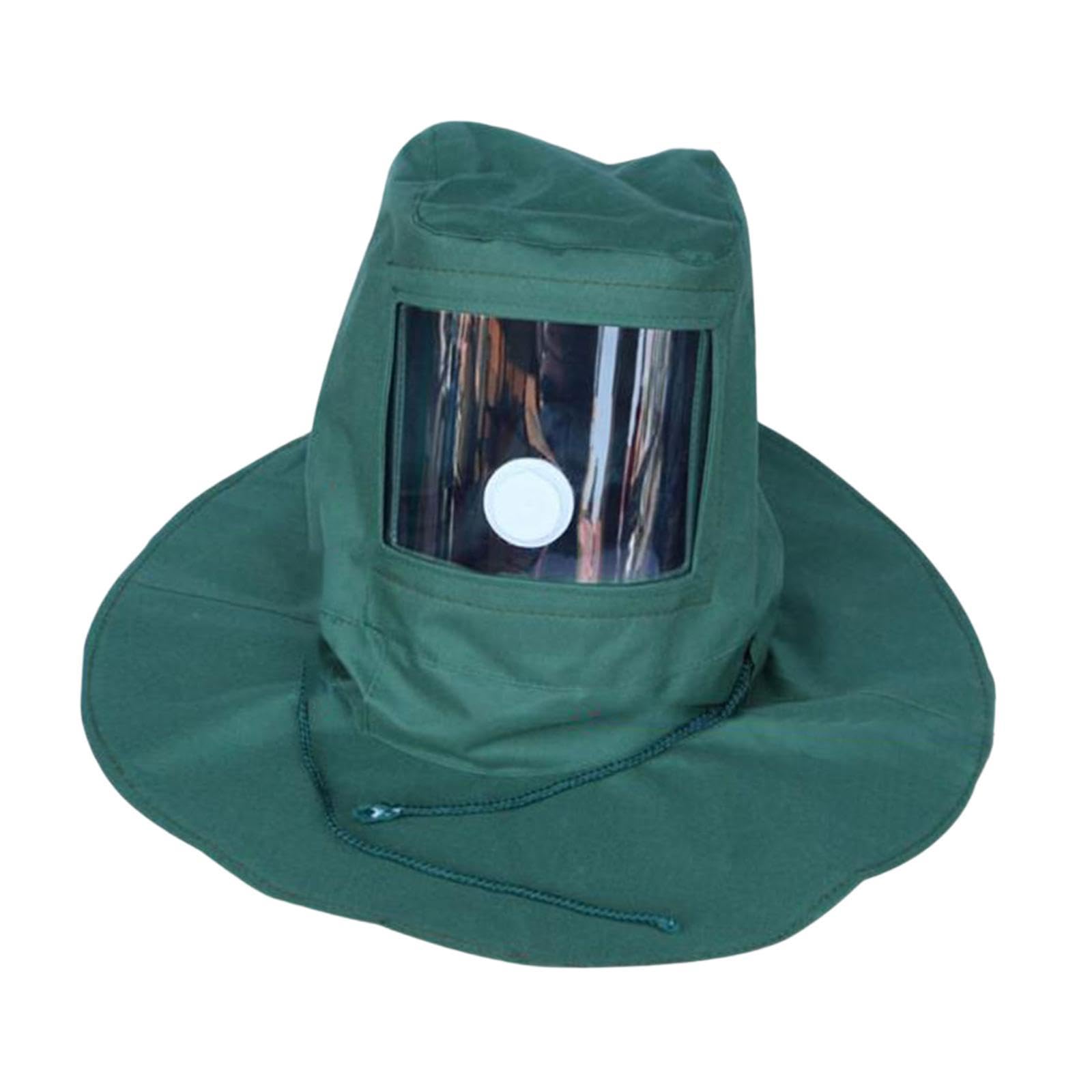Gralara Sand Blasting Face Shielding Anti Dust Hood Lightweight Shawl Cap Sand Blasting Hood Cap for Spraying Sanding Cement Plant